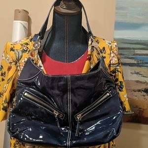 Blue Patent Leather Hobo - Dooney & Bourke
